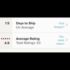 Fast shipper!  5 ✰ seller!!!  Check out my closet!